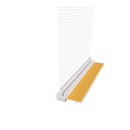 Ejot PVC deformacinis profilis GAP 09/01 su tinkleliu (108 Plus 9mm) 2,4m